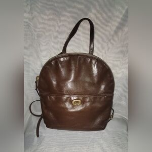 Elegant Brown Leather Backpack